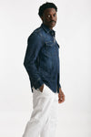 camicia in cotone fermo denim scuro men Dondup - 4