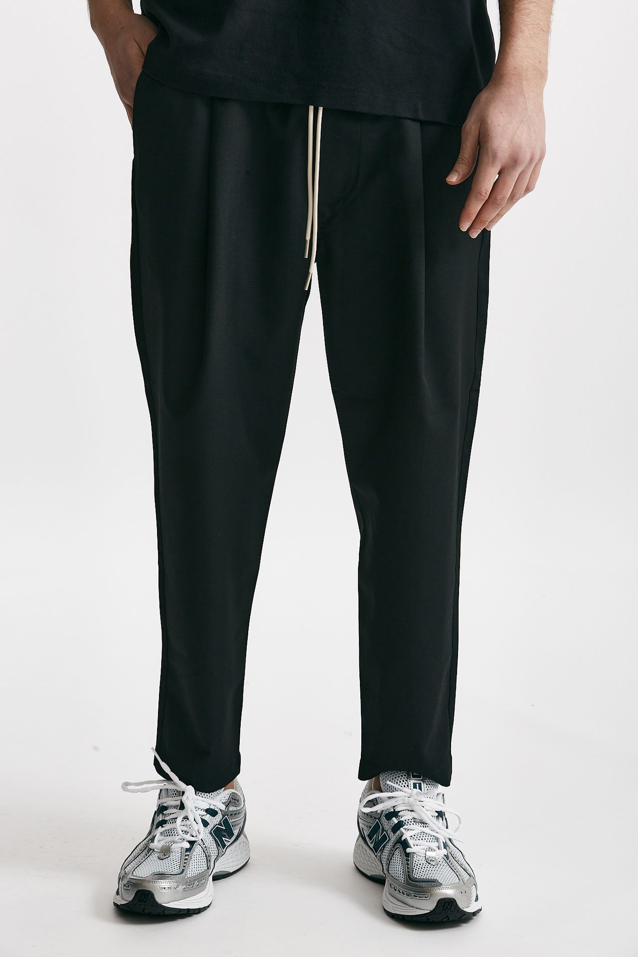 pantalone cropped nero misto cotone men Drôle de monsieur - 1