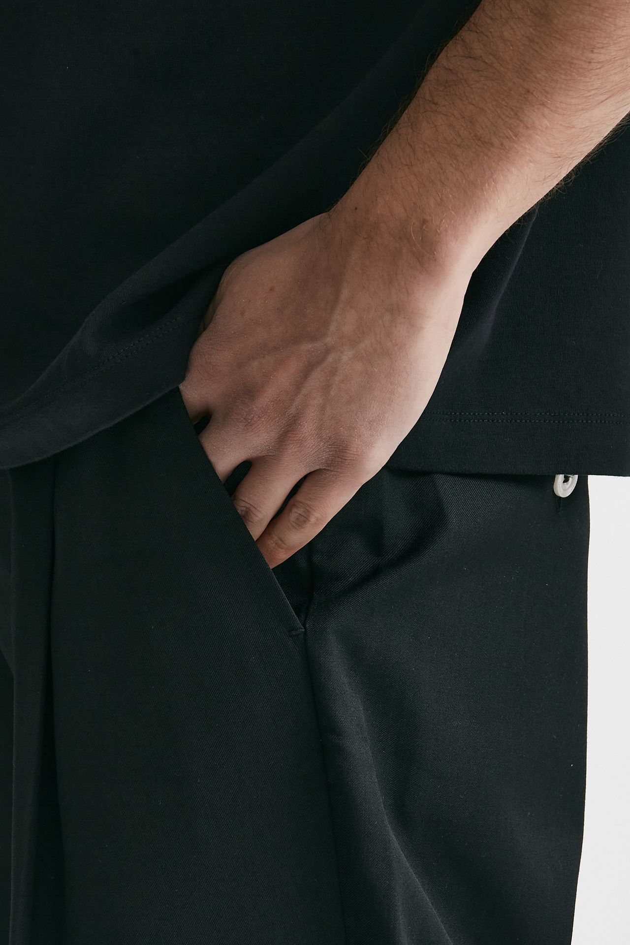 pantalone cropped nero misto cotone men Drôle de monsieur - 6