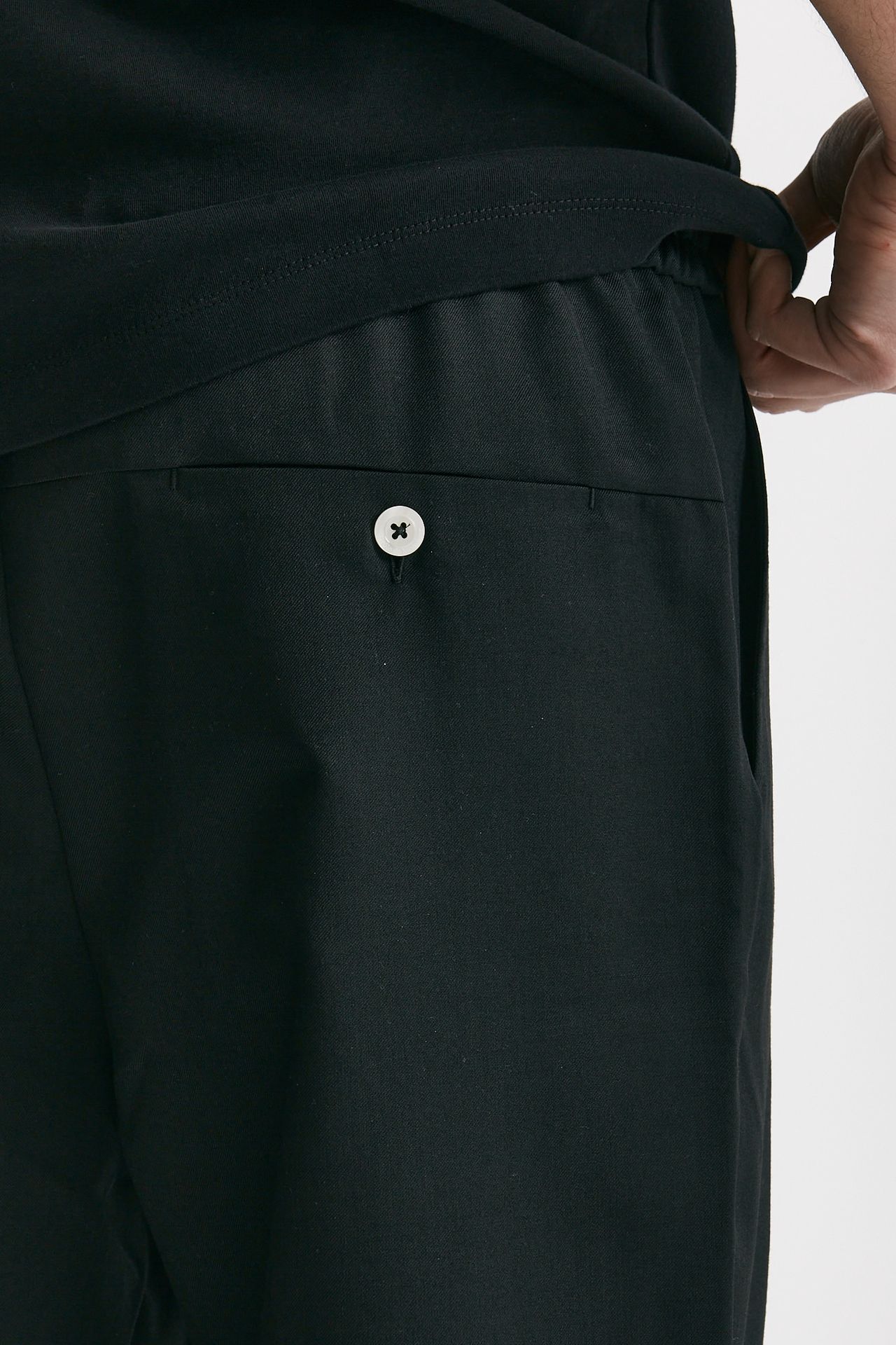 pantalone cropped nero misto cotone men Drôle de monsieur - 7