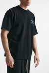 t-shirt slogan in cotone nero men Drôle de monsieur - 4