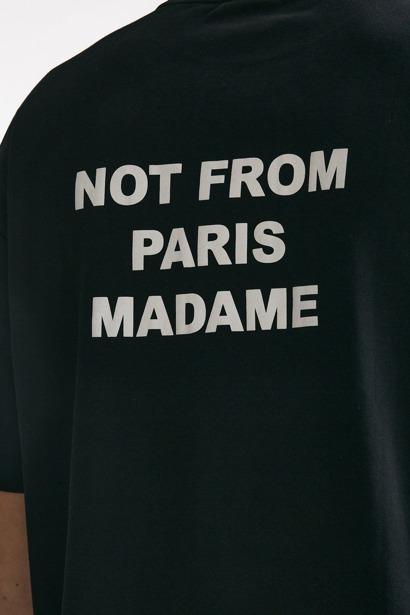 t-shirt slogan in cotone nero men Drôle de monsieur - 6