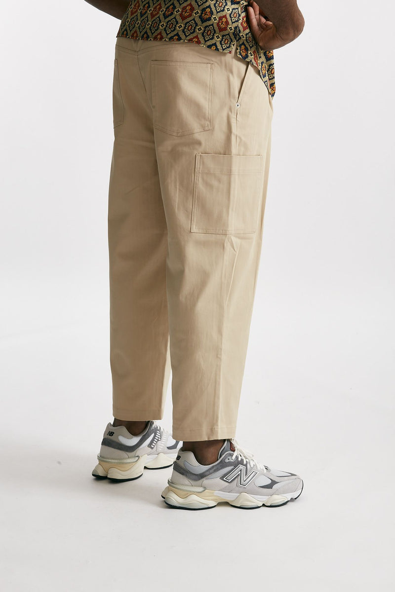 pantalone cargo in cotone stretch beige men Drôle de monsieur - 3