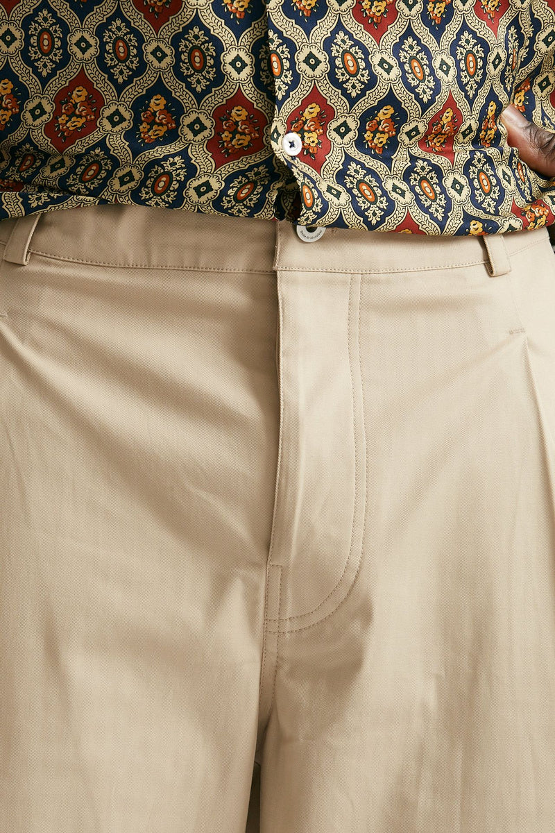 pantalone cargo in cotone stretch beige men Drôle de monsieur - 6
