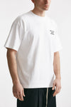 t-shirt slogan in cotone bianco men Drôle de monsieur - 4