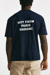 t-shirt slogan in cotone blu men Drôle de monsieur - 3