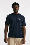 t-shirt slogan in cotone blu men Drôle de monsieur - 1