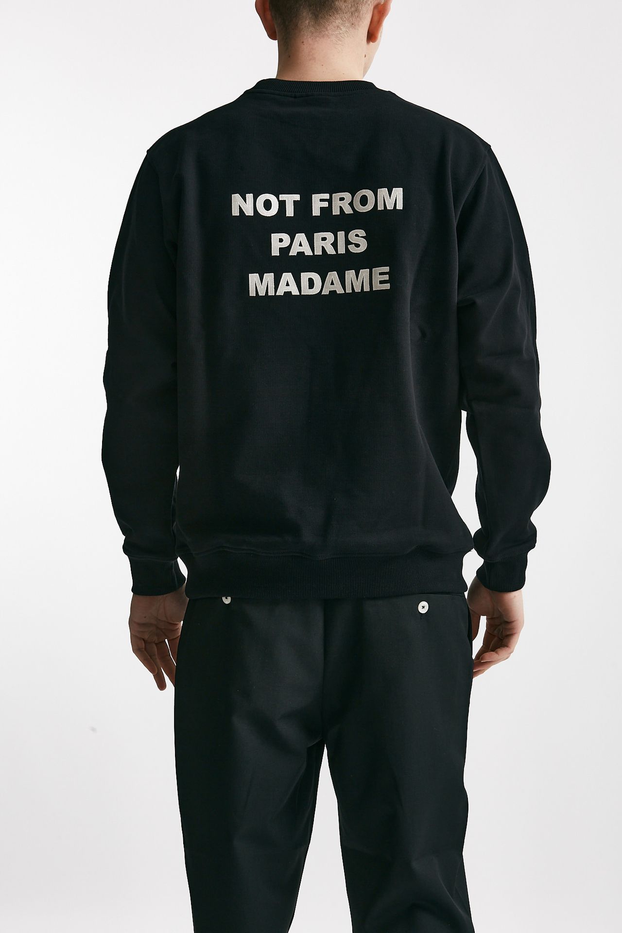 felpa slogan  in cotone nero men Drôle de monsieur - 3