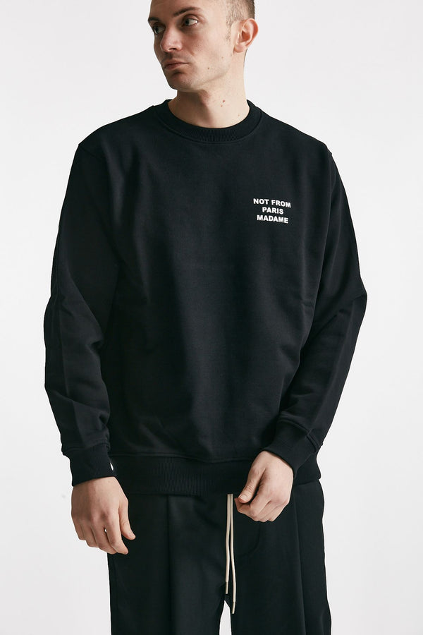 felpa slogan  in cotone nero men Drôle de monsieur