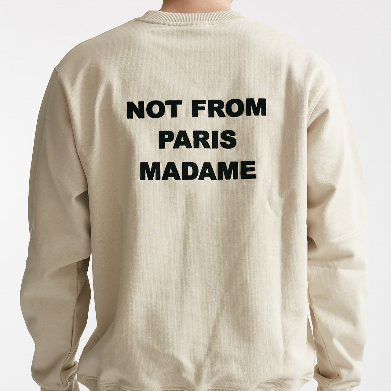 felpa slogan in cotone panna men Drôle de monsieur - 7