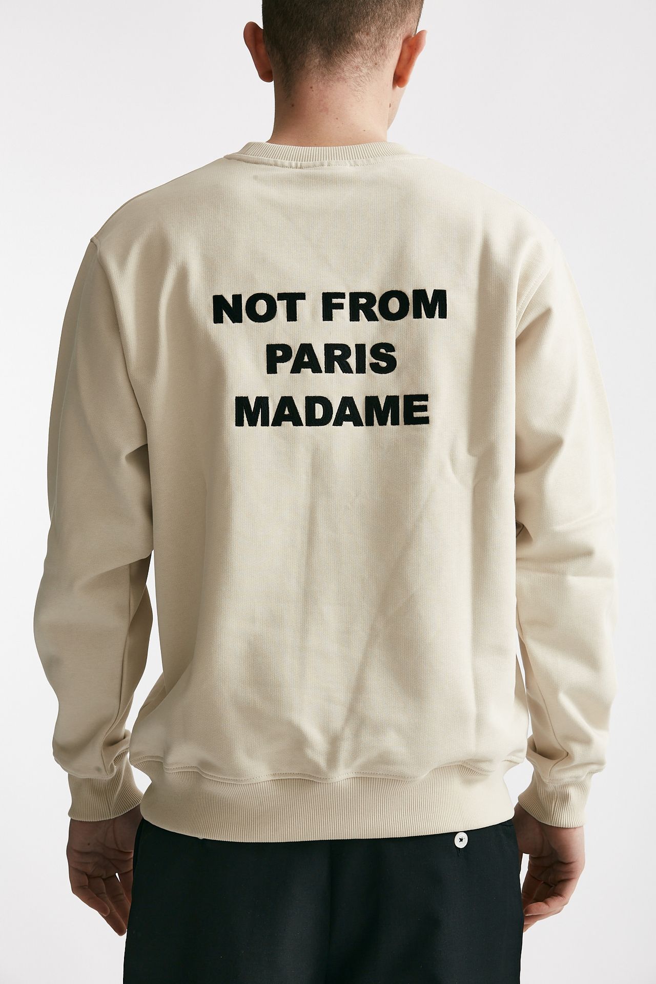 felpa slogan in cotone panna men Drôle de monsieur - 3
