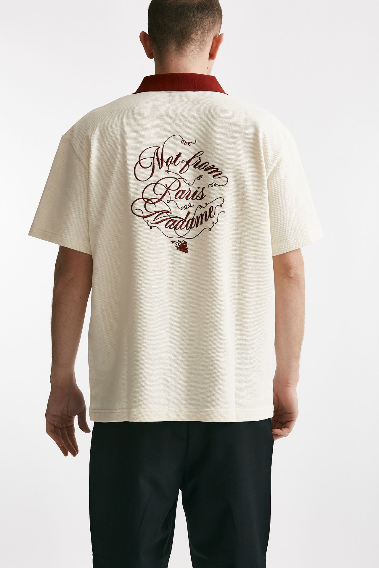 polo vignes in piquet di cotone crema men Drôle de monsieur - 3