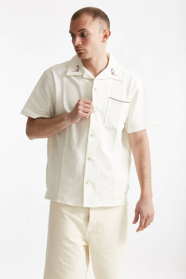 polo in cotone piquet bianco men Drôle de monsieur