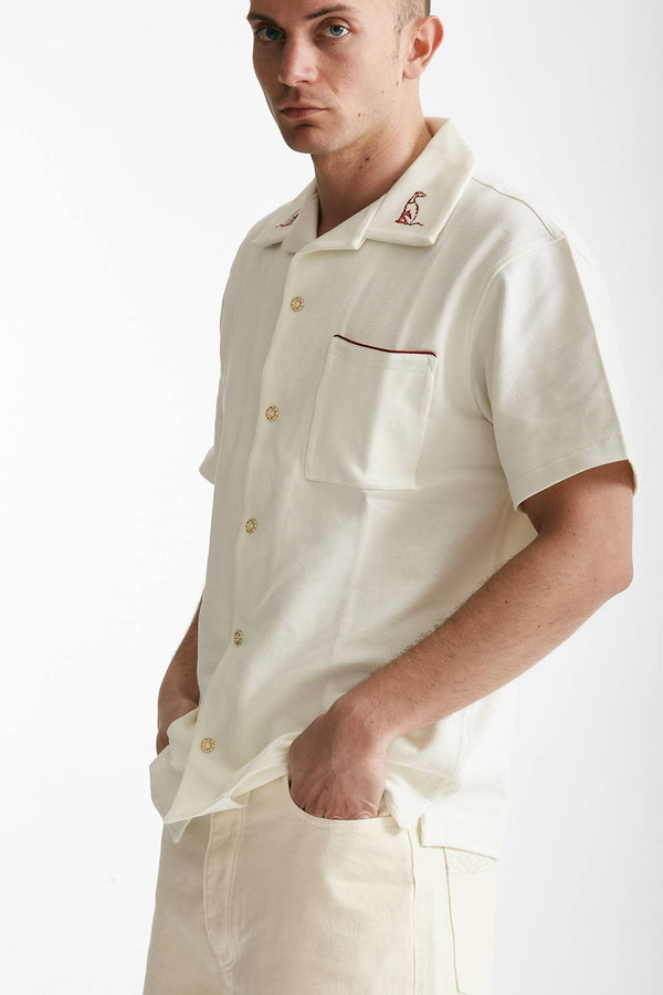 polo in cotone piquet bianco men Drôle de monsieur