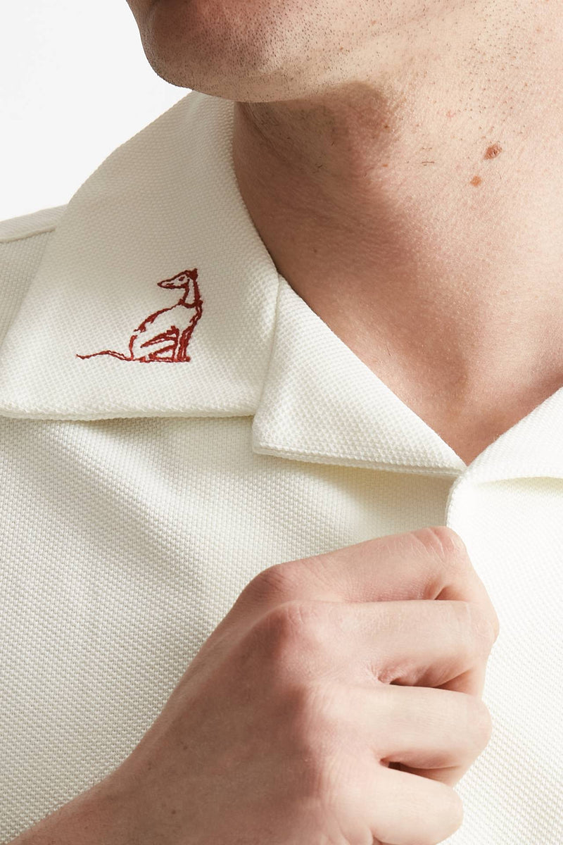 polo in cotone piquet bianco men Drôle de monsieur - 5