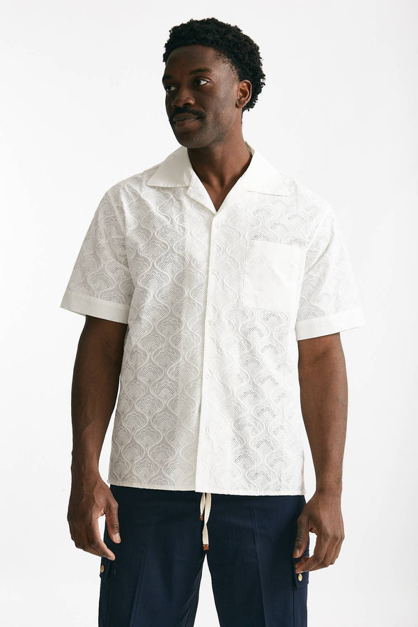 camicia in cotone bianco men Drôle de monsieur
