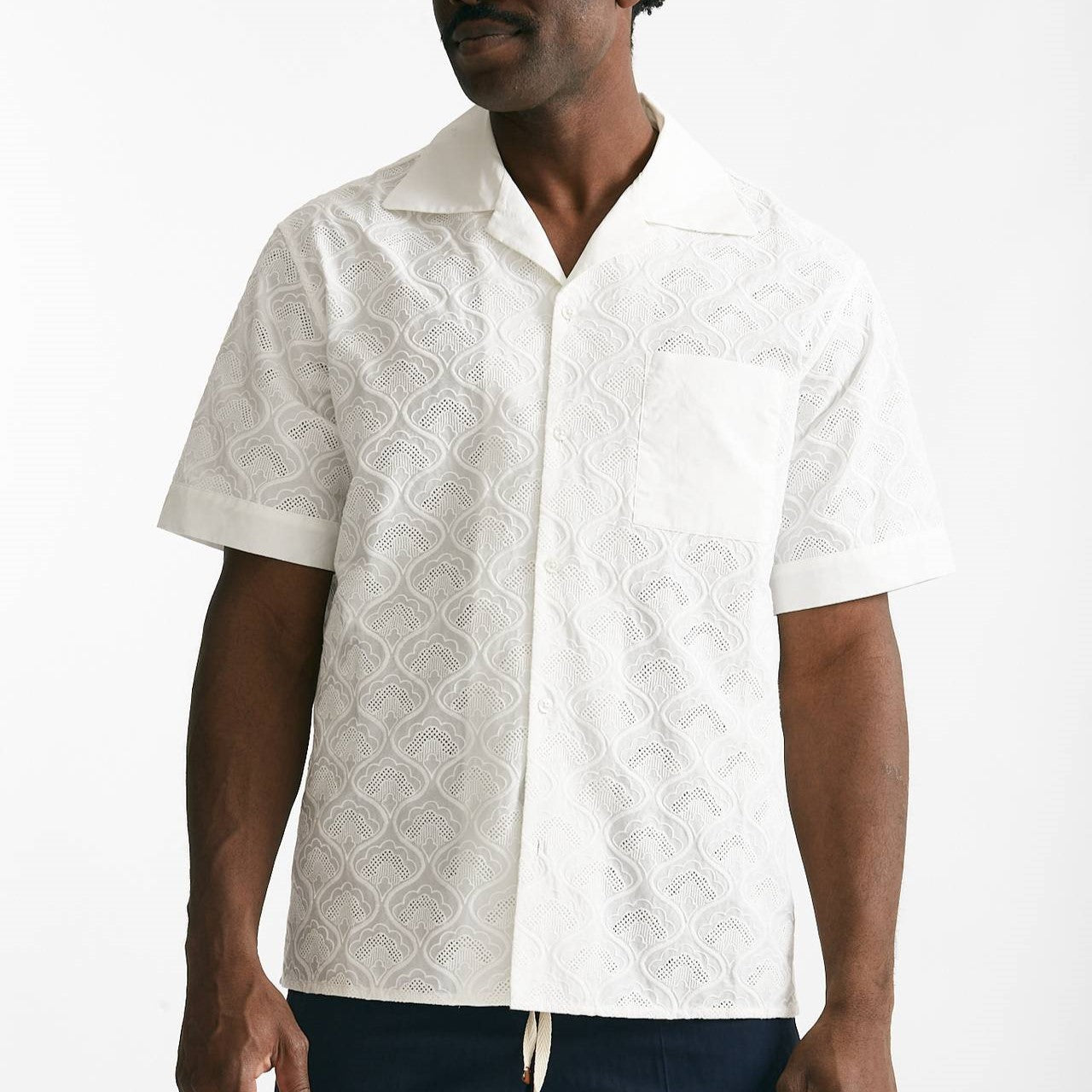 camicia in cotone bianco men Drôle de monsieur - 7