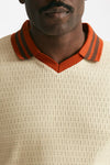 polo in cotone traforato beige men Drôle de monsieur - 5