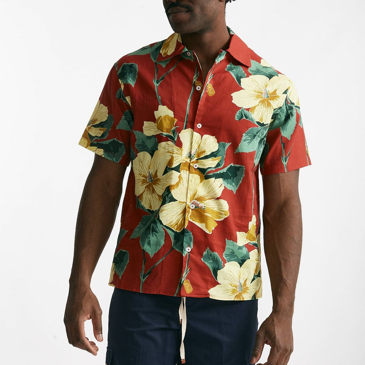 camicia in cotone e lino fantasia men Drôle de monsieur - 7