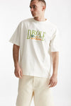 t-shirt in cotone bianco con stampa men Drôle de monsieur - 1