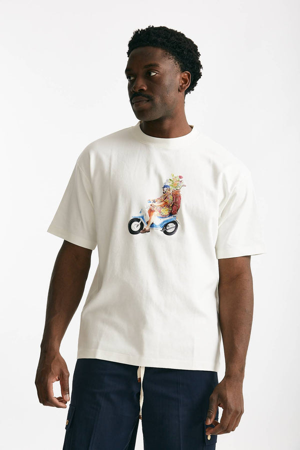 t-shirt in cotone bianco men Drôle de monsieur