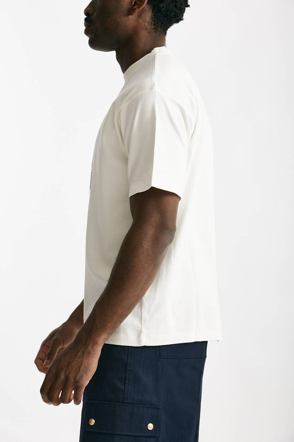 t-shirt in cotone bianco men Drôle de monsieur