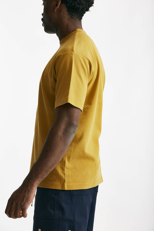 t-shirt in cotone senape men Drôle de monsieur