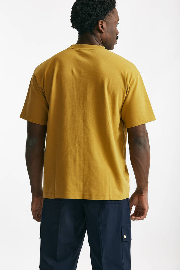 t-shirt in cotone senape men Drôle de monsieur