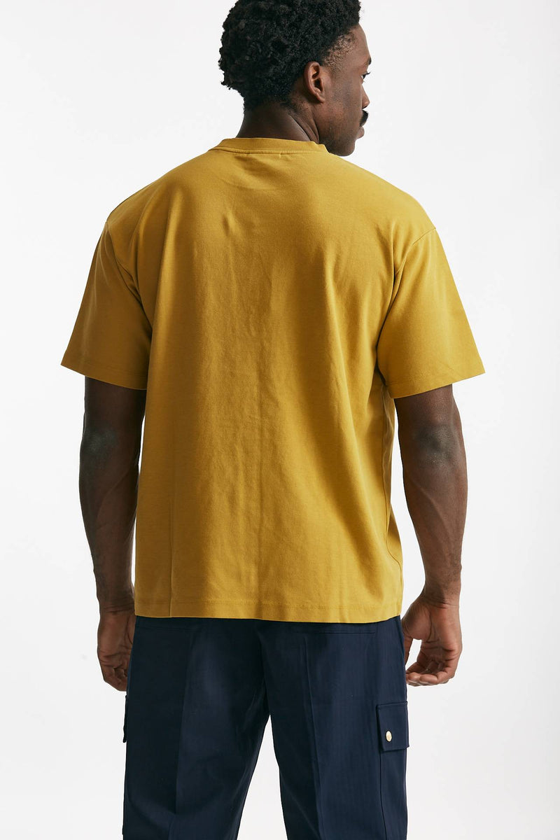 t-shirt in cotone senape men Drôle de monsieur - 2