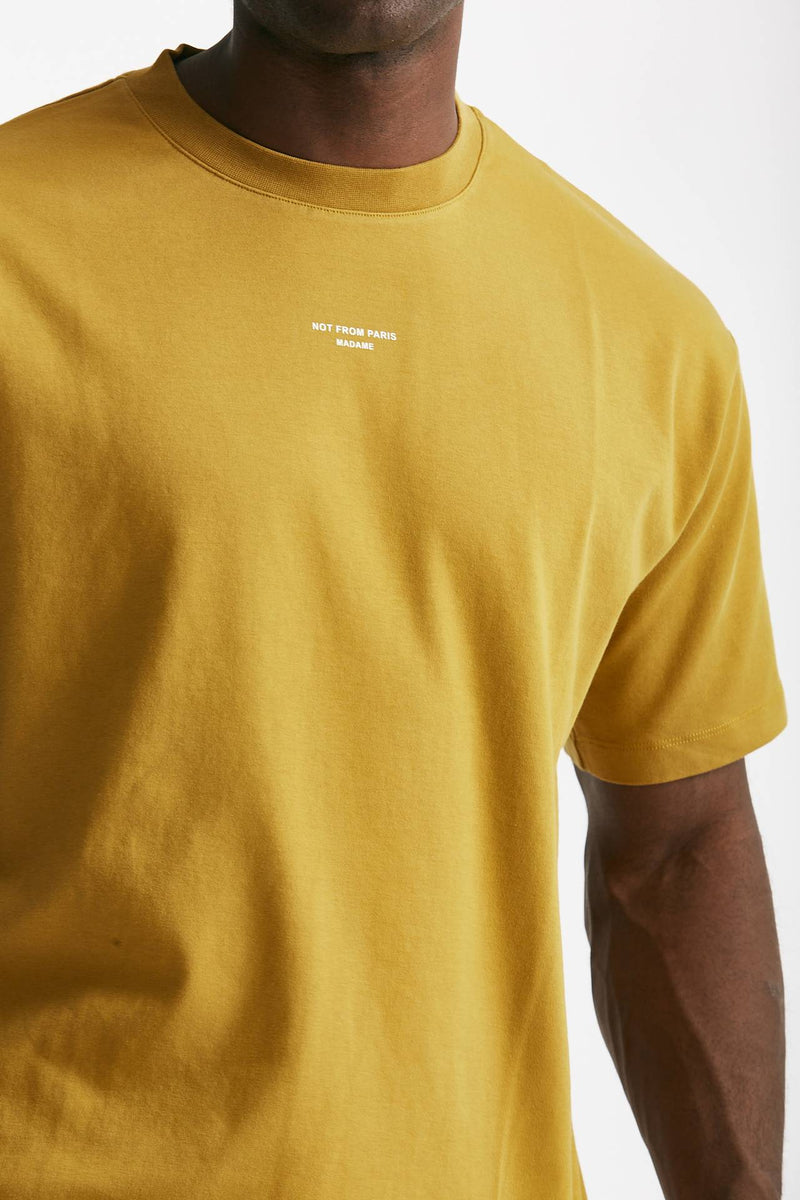 t-shirt in cotone senape men Drôle de monsieur - 4