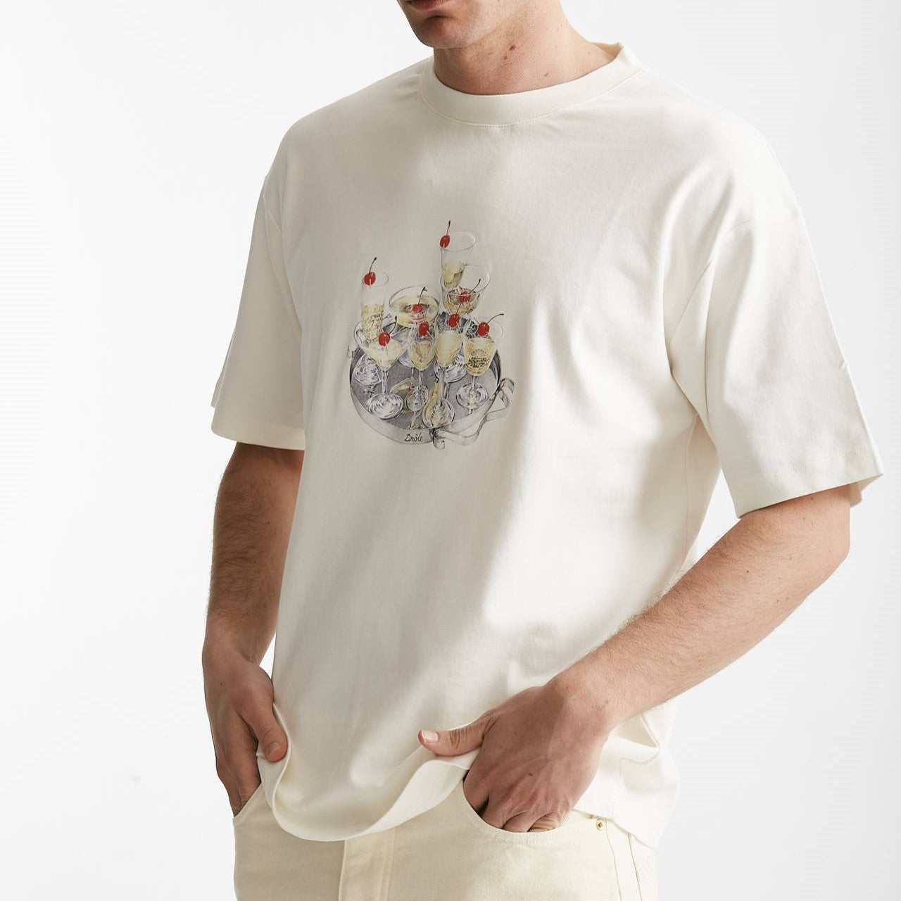 t-shirt in cotone bianco men Drôle de monsieur - 6