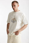 t-shirt in cotone bianco men Drôle de monsieur - 1