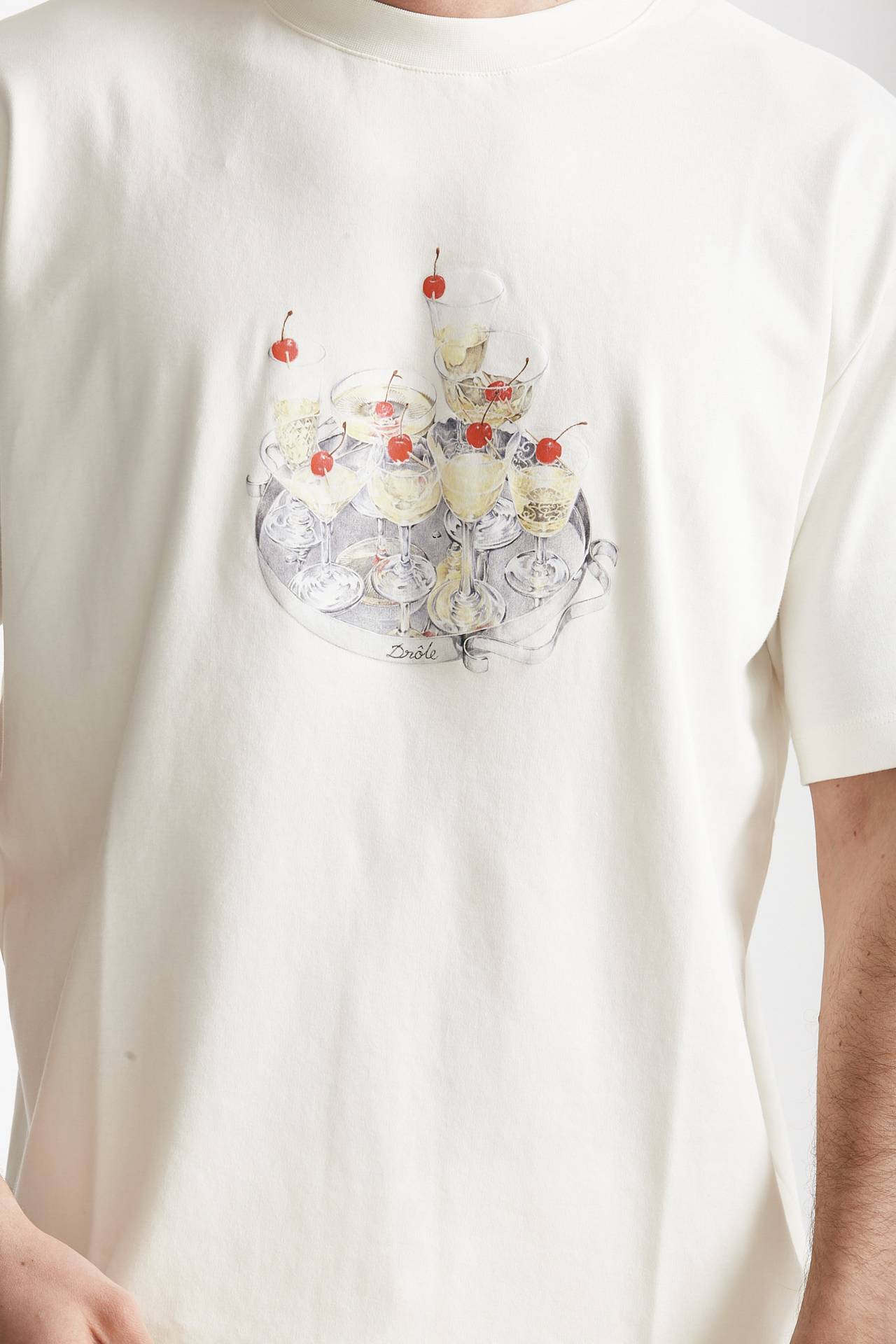 t-shirt in cotone bianco men Drôle de monsieur - 5
