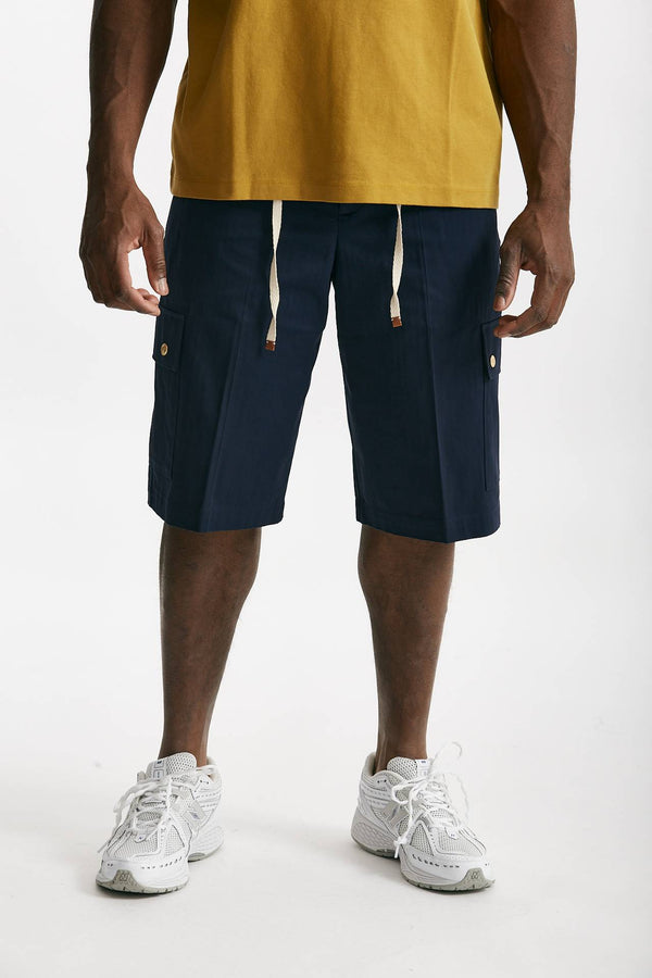 bermuda in cotone stretch blu men Drôle de monsieur
