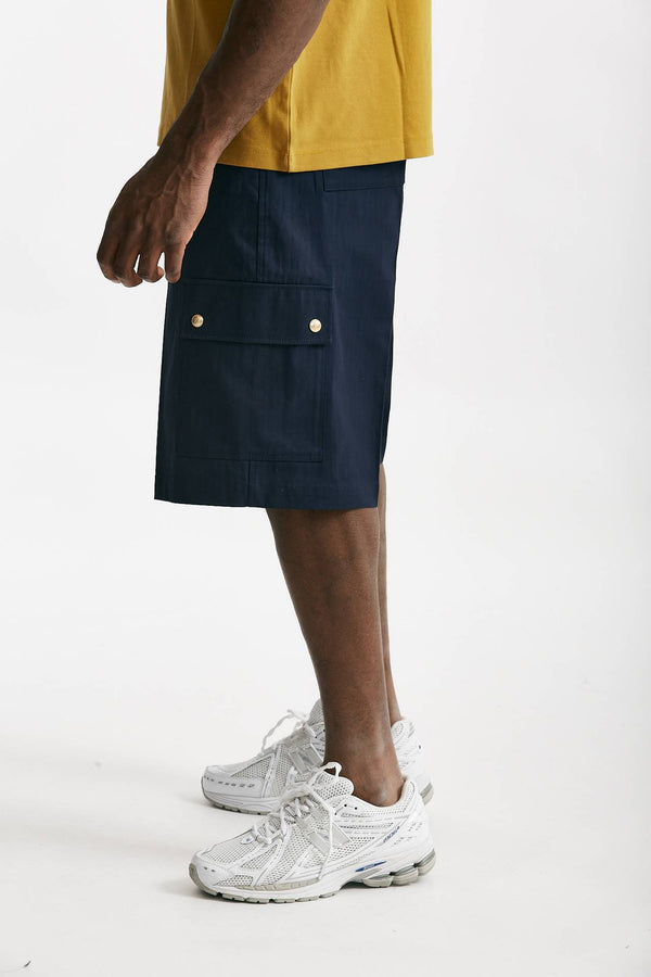 bermuda in cotone stretch blu men Drôle de monsieur