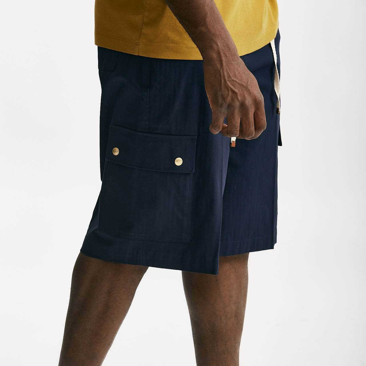 bermuda in cotone stretch blu men Drôle de monsieur - 11