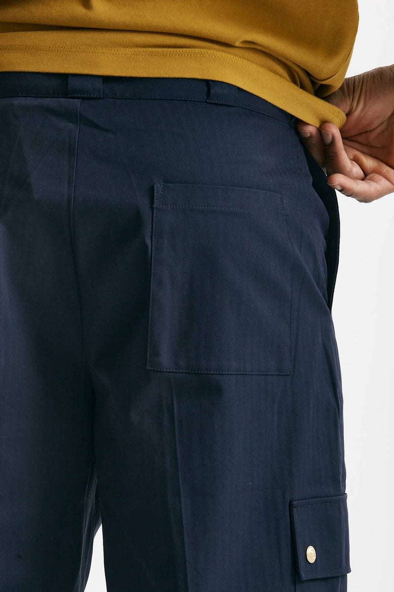 bermuda in cotone stretch blu men Drôle de monsieur - 7