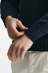 maglia in cotone scollo a v blu men Drumohr - 6