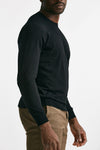 maglia in cotone girocollo nero men Drumohr - 4