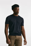 t-shirt in maglia cotone blu men Drumohr - 1