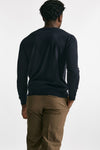 maglia in cotone girocollo blu men Drumohr - 3