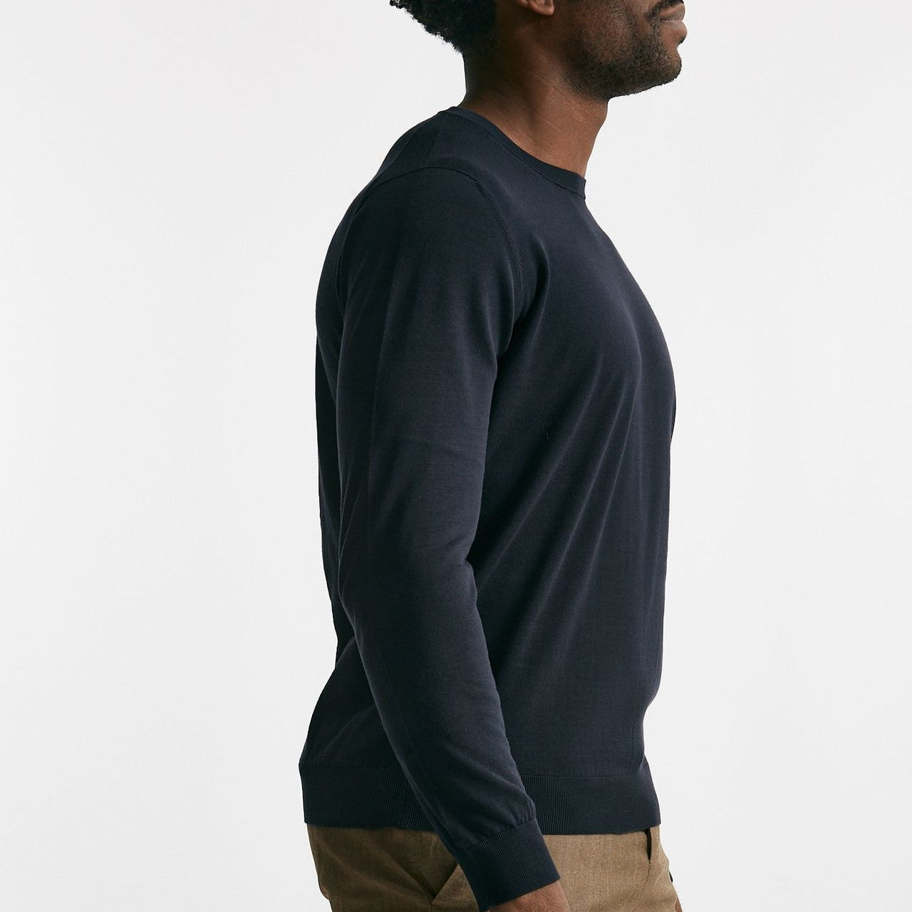 maglia in cotone girocollo blu men Drumohr - 7