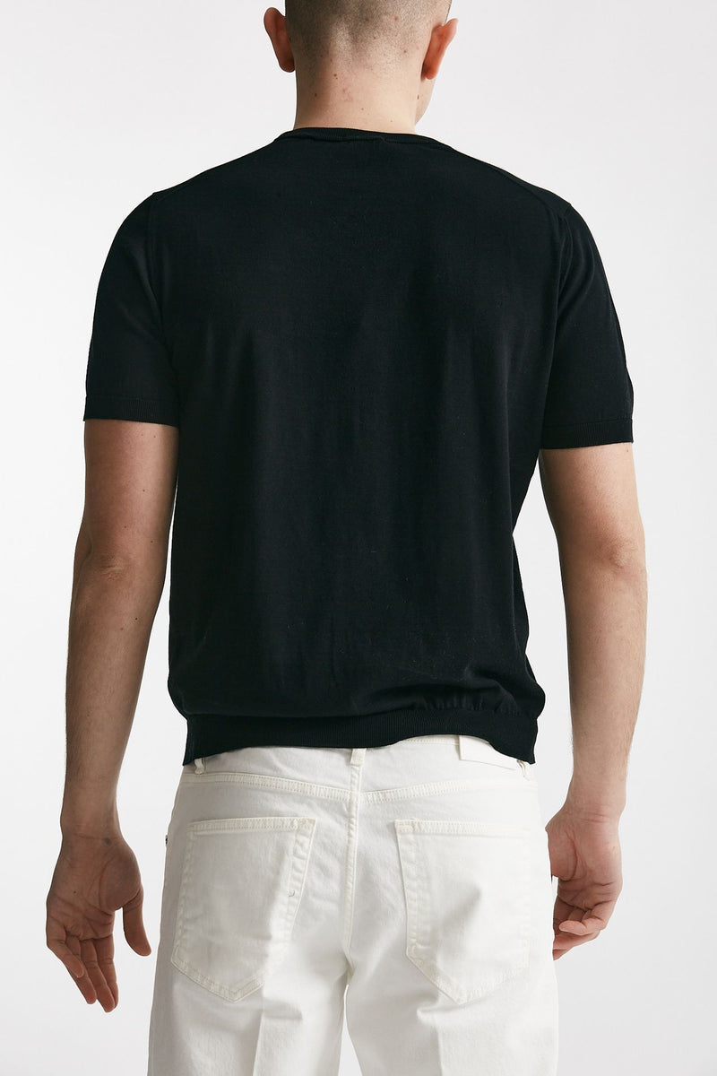 t shirt in cotone maglia nero men Drumohr - 3