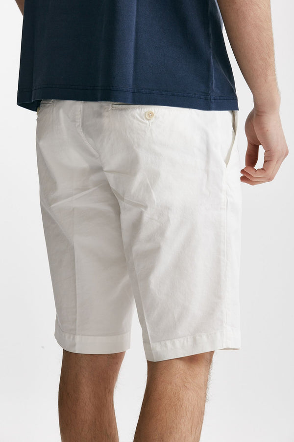 bermuda in cotone stretch bianco men Fay