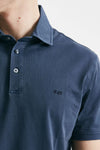 polo in cotone lavato blu men Fay - 5