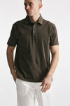 polo in cotone lavato marrone men Fay - 1