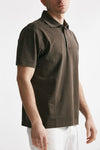 polo in cotone lavato marrone men Fay - 4