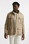 field jacket in cotone e lino lavato beige men Fay - 1