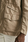 field jacket in cotone e lino lavato beige men Fay - 10