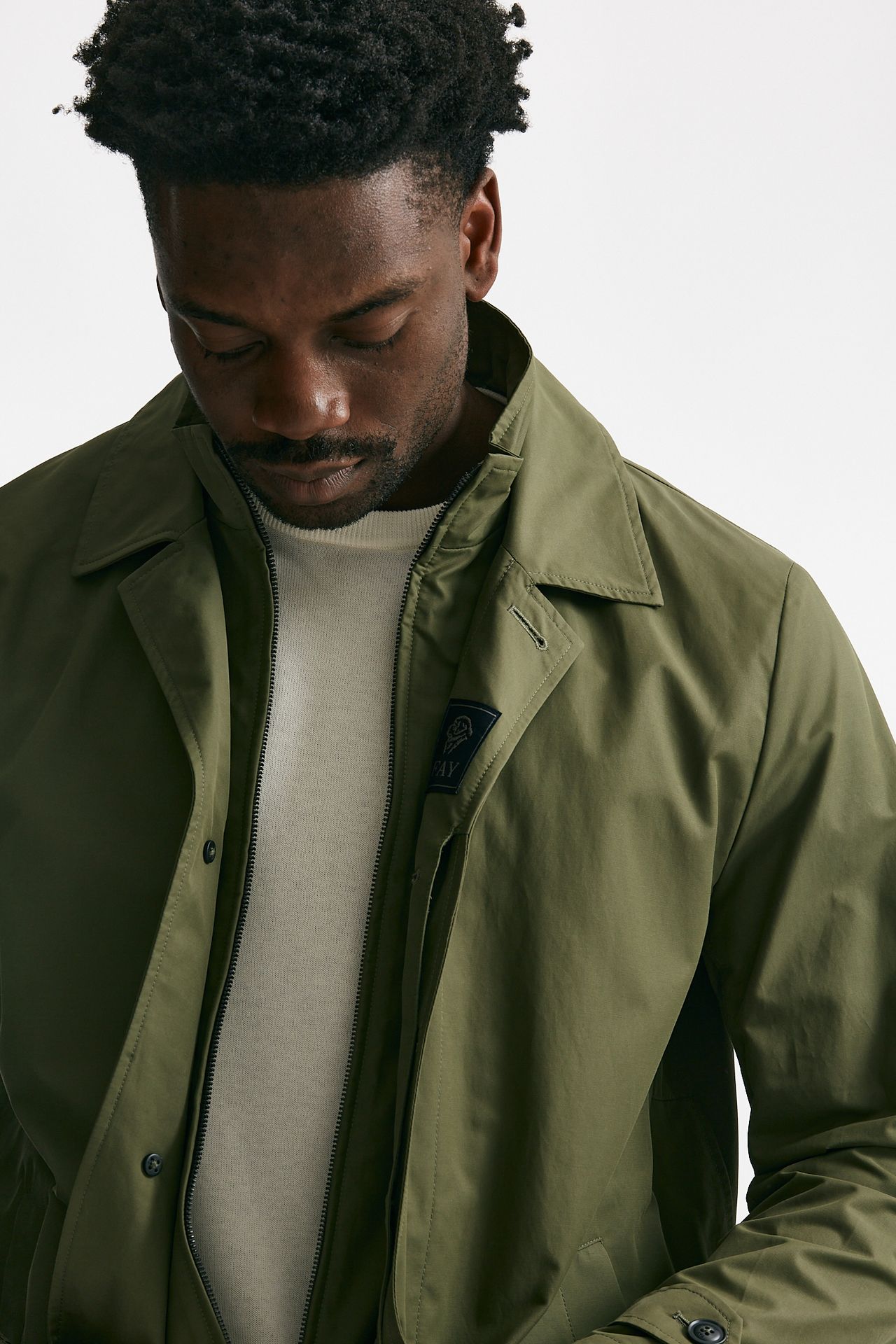 soprabito in cotone e nylon verde men Fay - 6